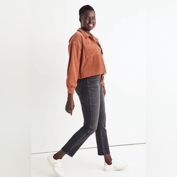Madewell Knit Corduroy Crop Shirt Jacket - Picture 5 of 10